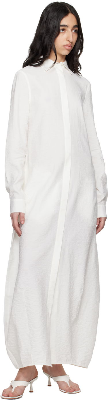 Kjole TOTEME TOTEME Parachute Shirt Maxi Dress Hvid | 251-WRD4489-FB0368, 3