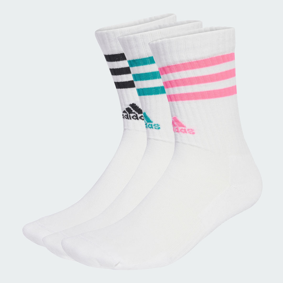 Sokker adidas Performance 3-Stripes Cushioned Crew Socks - 3 Pairs Hvid | JW2765, 0