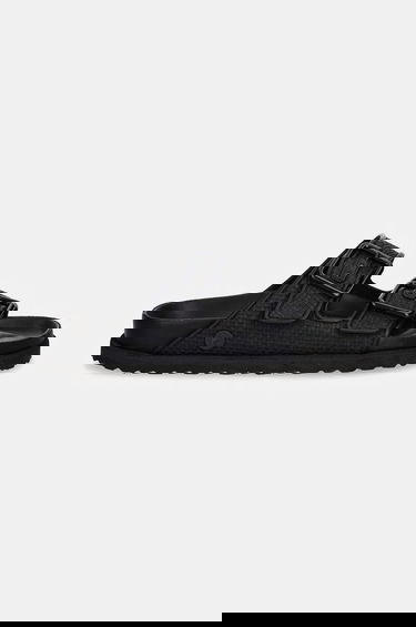 Sneakers og sko Birkenstock Birkenstock 1774 Arizona Raffia Luxe Slides Sort | 1028834, 1
