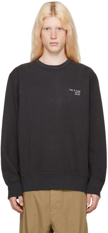 Sweater rag & bone Damon Sweatshirt Sort | MBC23HT022DJ22, 0