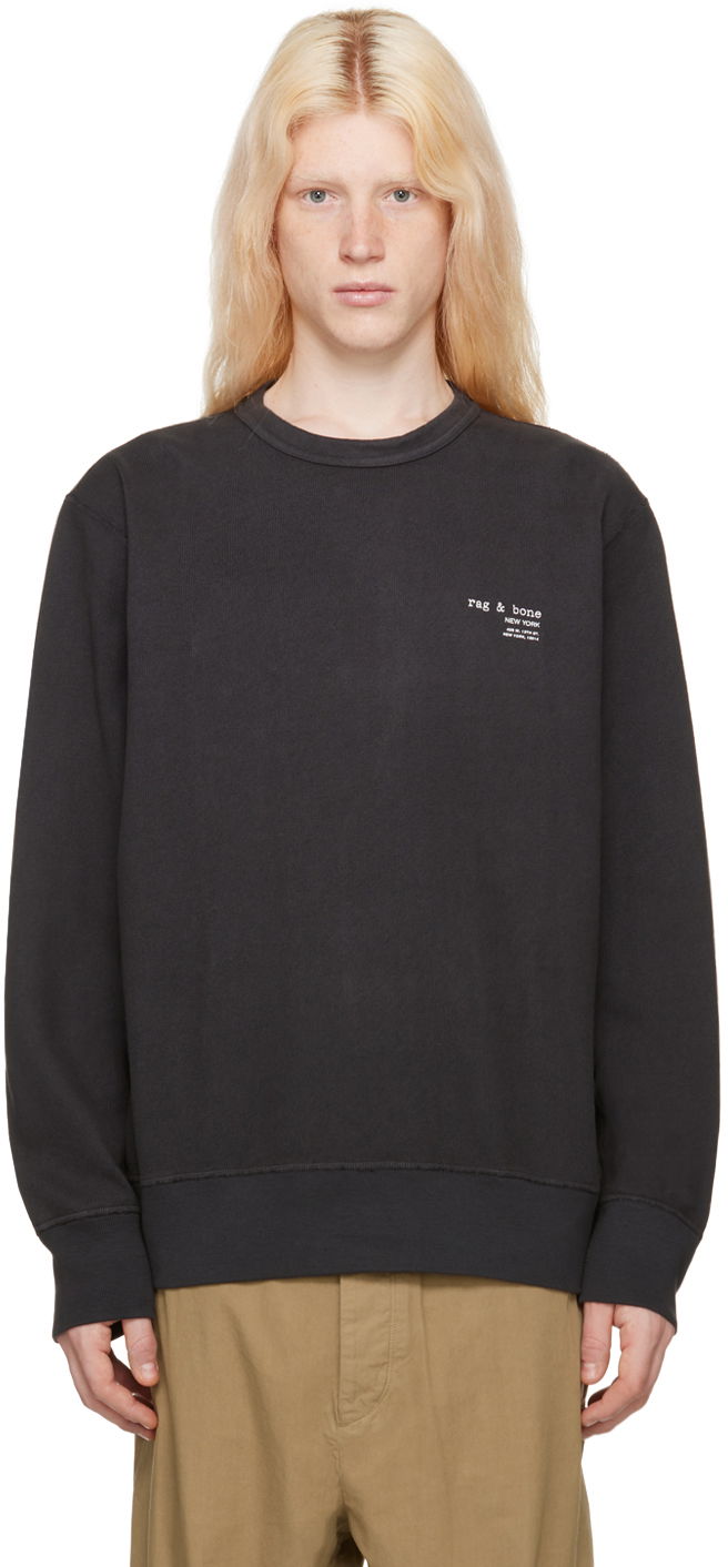 Sweater rag & bone Damon Sweatshirt Sort | MBC23HT022DJ22