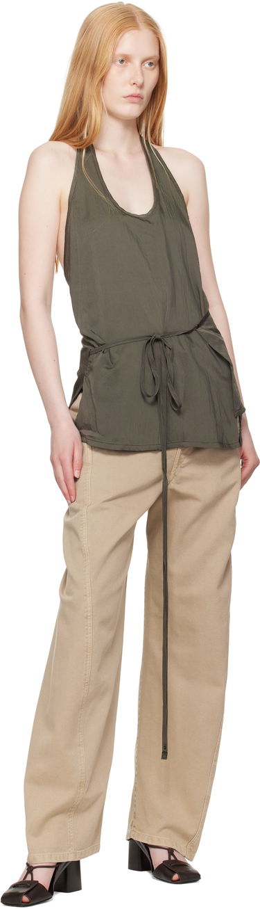 Bukser LEMAIRE Lemaire Twisted Belted Pants Beige | PA326 LD1042, 3