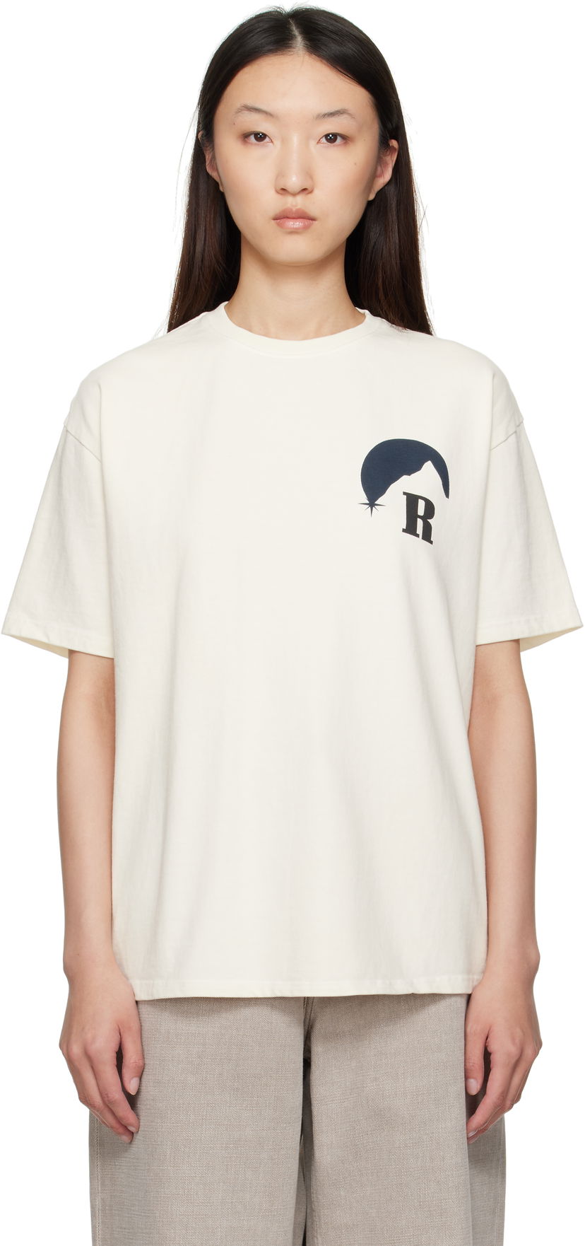 T-shirt Rhude Rhude Moonlight Graphic T-Shirt Hvid | RHPF25TT02012