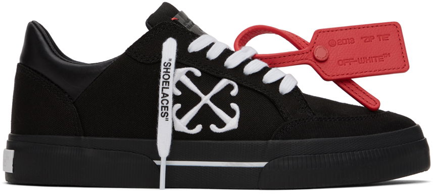 Sneakers og sko Off-White New Low Vulcanized Sneakers Sort | OWIA288S24FAB0011001, 0