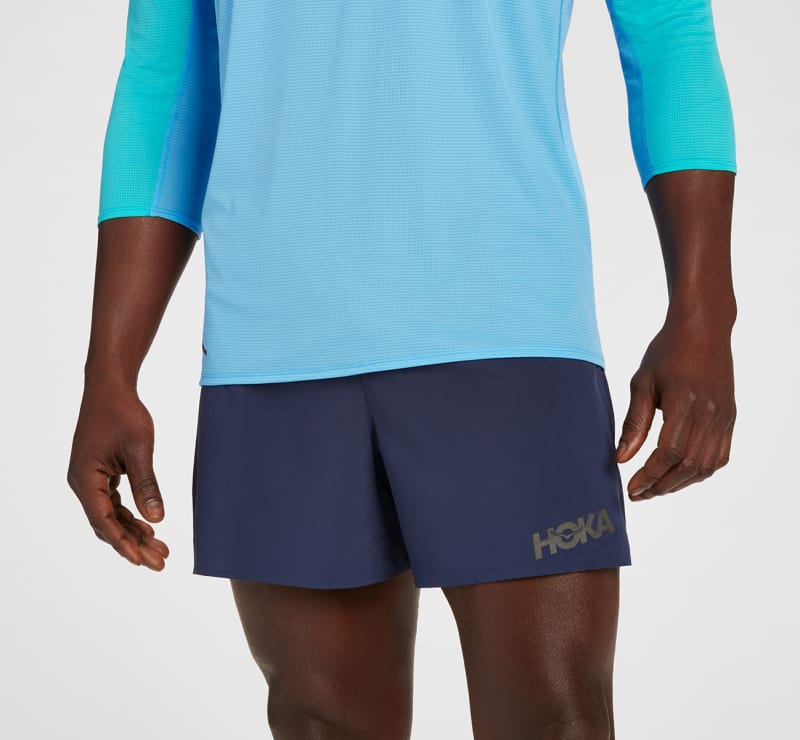 Shorts Hoka One One 5" Running Shorts Mørkeblå | 1135027-OSP, 0
