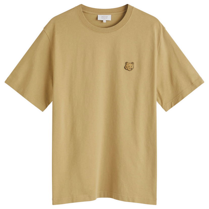T-shirt MAISON KITSUNÉ Maison Kitsuné Bold Fox Head Patch Comfort T-Shirt Beige | MM00127KJ0118-0117