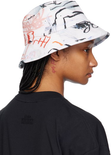 Hat Études Julian Farade Training Print Bucket Hat Hvid | E24MC920A039P4, 2