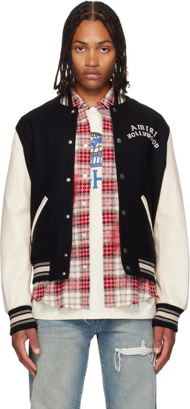 Bomberjakke AMIRI AMIRI Hollywood Bomber Jacket Sort | AMOUBB1066, 0