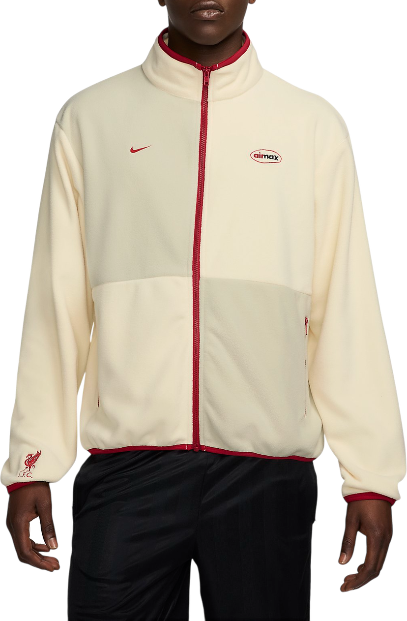 Jakke Nike Liverpool FC Nike Club+ Full-Zip Fleece Jacket Hvid | hj1045-113