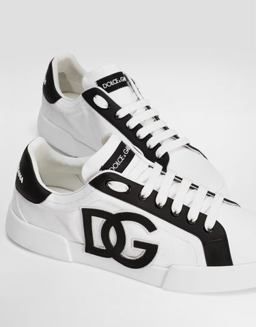 Sneakers og sko Dolce & Gabbana Portofino Light Strobel Canvas and Calfskin Hvid | CS2343AE6298T908, 3
