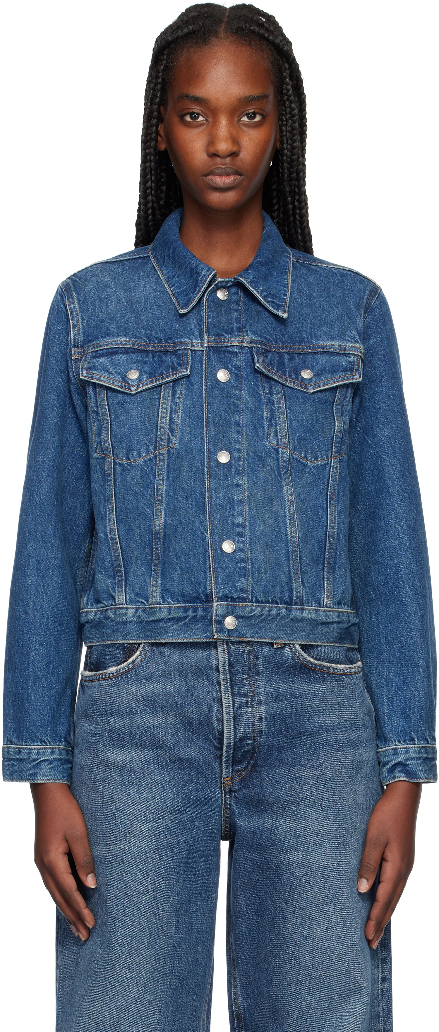 Jakke RE/DONE Baby Trucker Denim Jacket Blå | 188-06WTRUCKR, 0