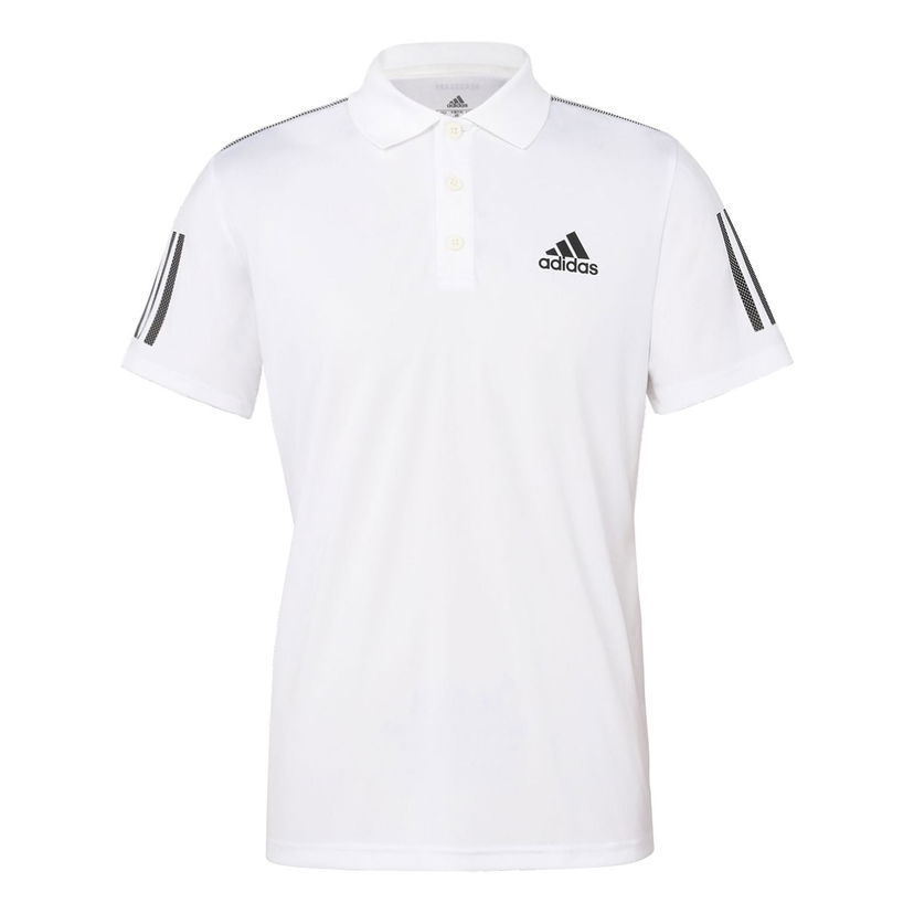 Polo skjorte adidas Originals Club 3-Stripes Tennis Polo Shirt Hvid | DU0849
