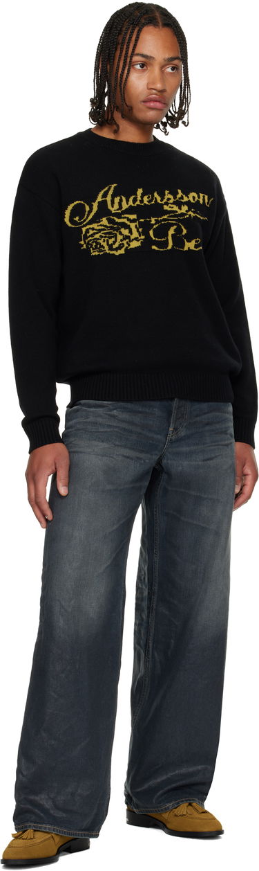 Sweater Andersson Bell Cashmere Rose Crew-Neck Sweater Sort | atb1372u, 3