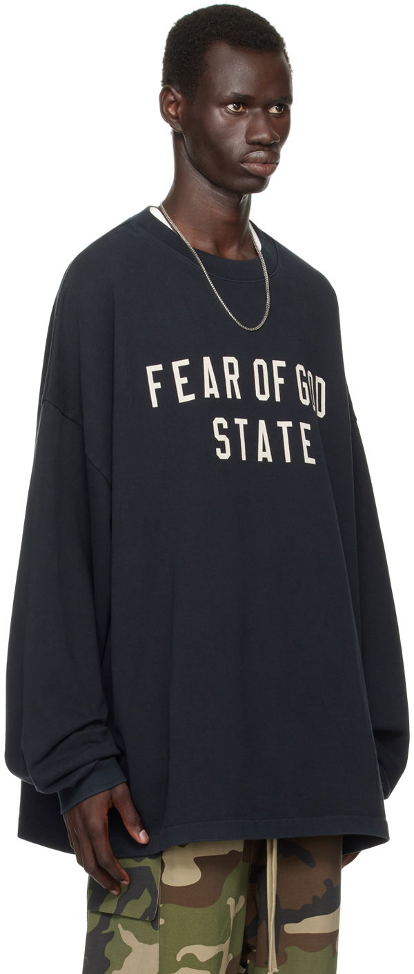 Sweater Fear of God Long Sleeve Crewneck T-Shirt Sort | 125BT242010F, 1