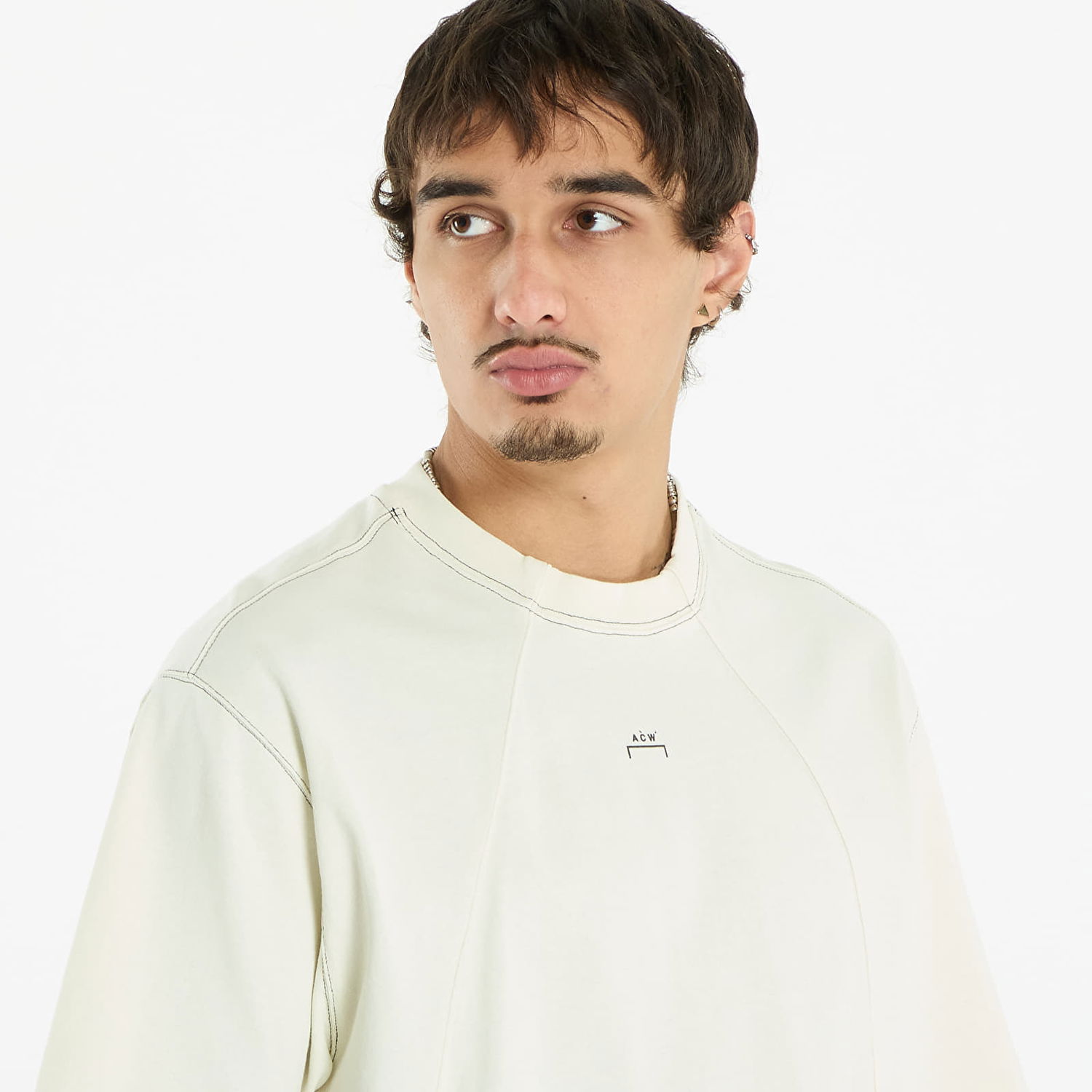 T-shirt A-COLD-WALL* A-COLD-WALL* Millbank T-Shirt Hvid | ACWMTS230 Beige, 1