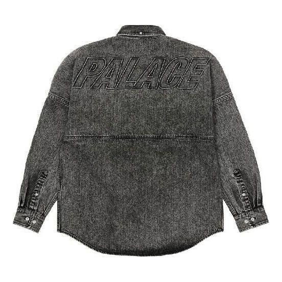 Skjorte Palace Palace Bossy Back Logo Denim Shirt Sort | P20SHT008