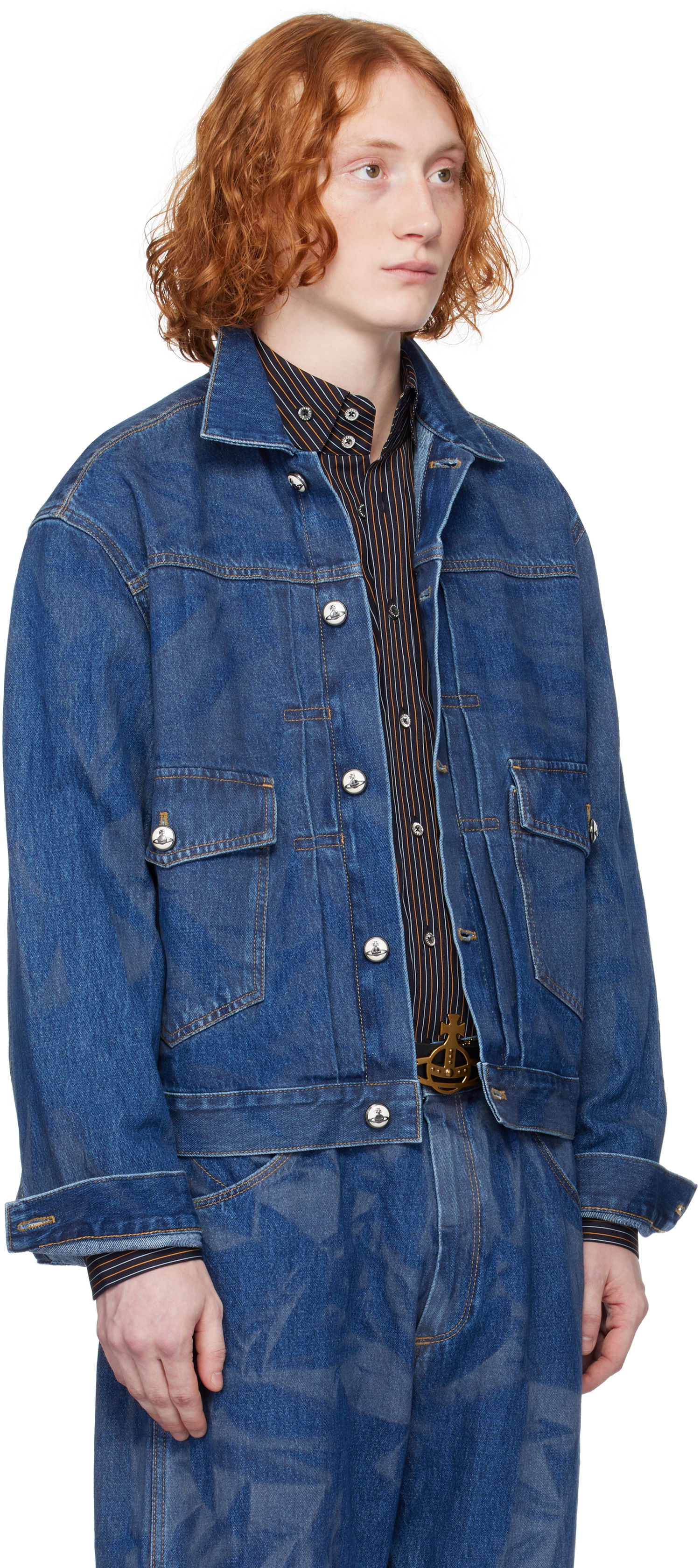 Jakke Vivienne Westwood Vivienne Westwood Marlene Denim Jacket Blå | 2801000E-W014L-, 1