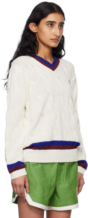 Sweater Bode Bode Tennis Knit Sweater Hvid | MRS25KT052, 1