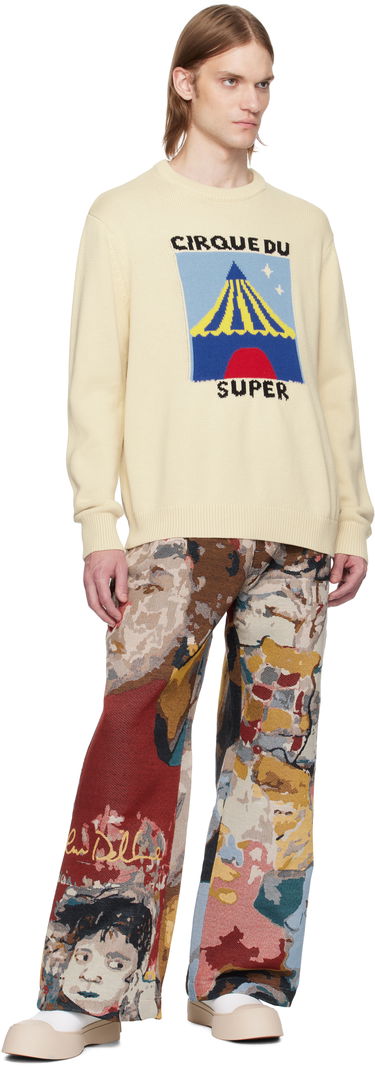 Sweater KidSuper KidSuper 'Super' Tent Graphic Sweater Beige | SS25-SW-13, 3