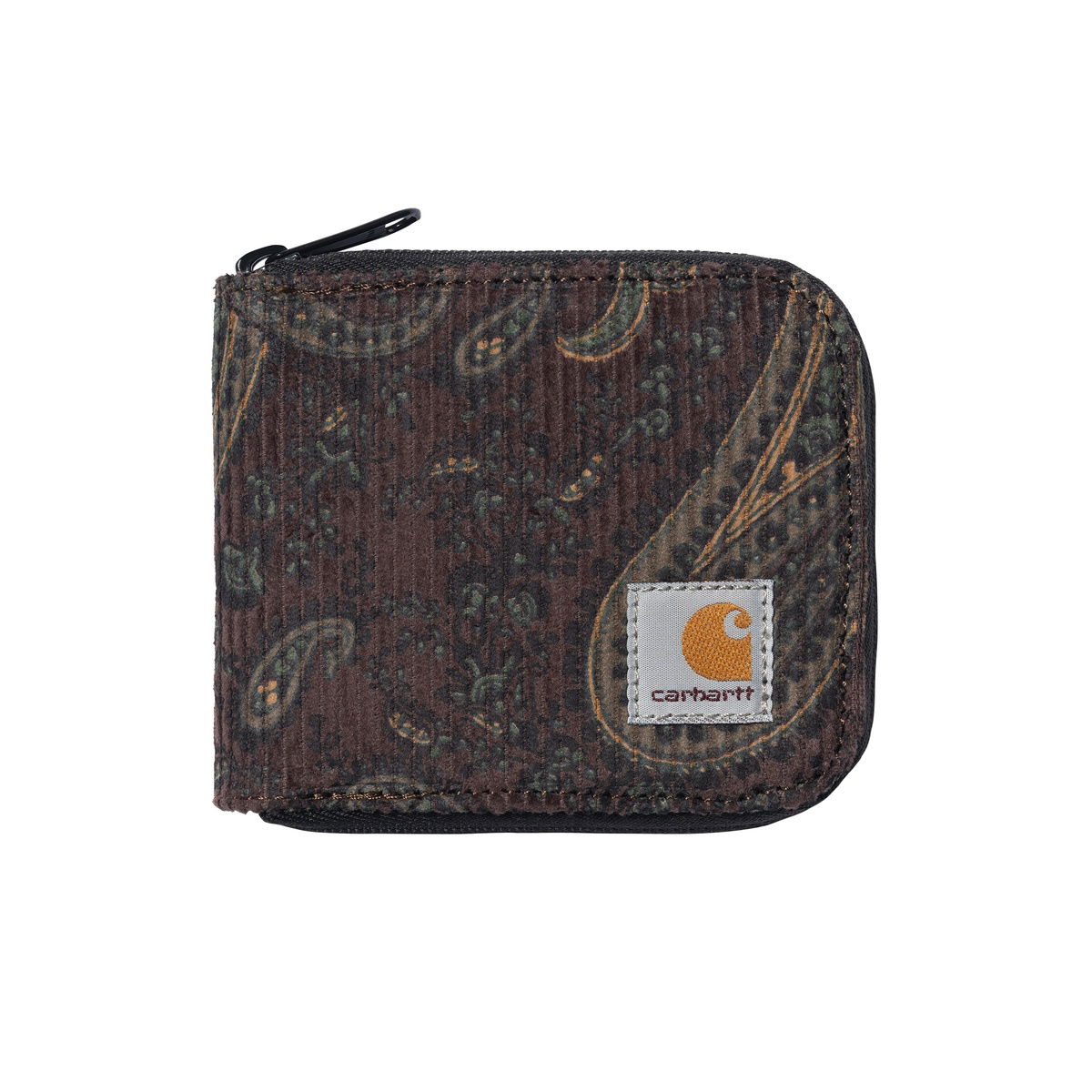 Tegnebog Carhartt WIP Flint Zip Wallet "Paisley Print/Buckeye rinsed" Brun | I029507_1U6_02, 0
