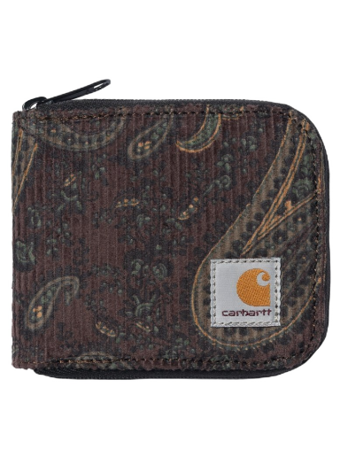 Tegnebog Carhartt WIP Flint Zip Wallet "Paisley Print/Buckeye rinsed" Brun | I029507_1U6_02