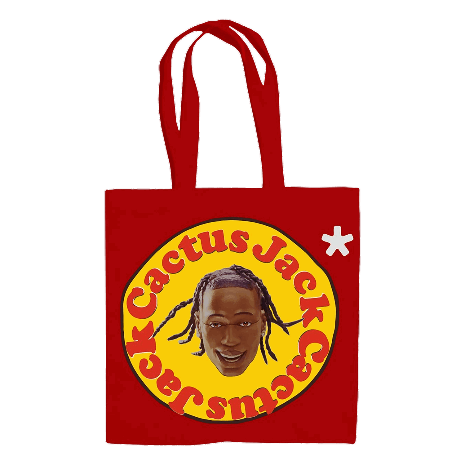 Mulepose Cactus Jack by Travis Scott Cactus Plant Flea Market x 60 Seconds Tote Rød | CJMD AB152 RED, 0