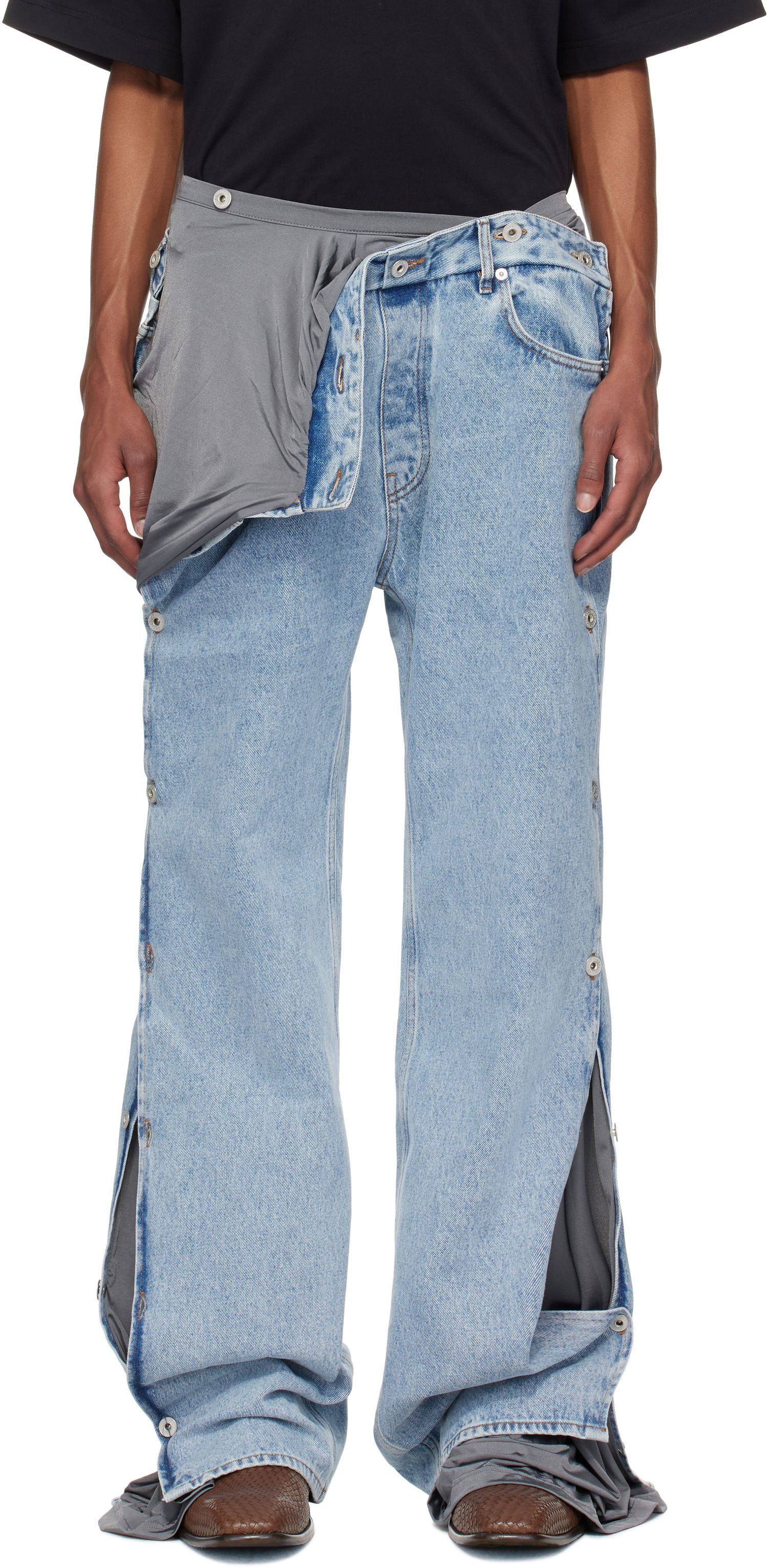 Jeans Y/PROJECT Collapsed Waist Jeans Blå | 107PA007, 0