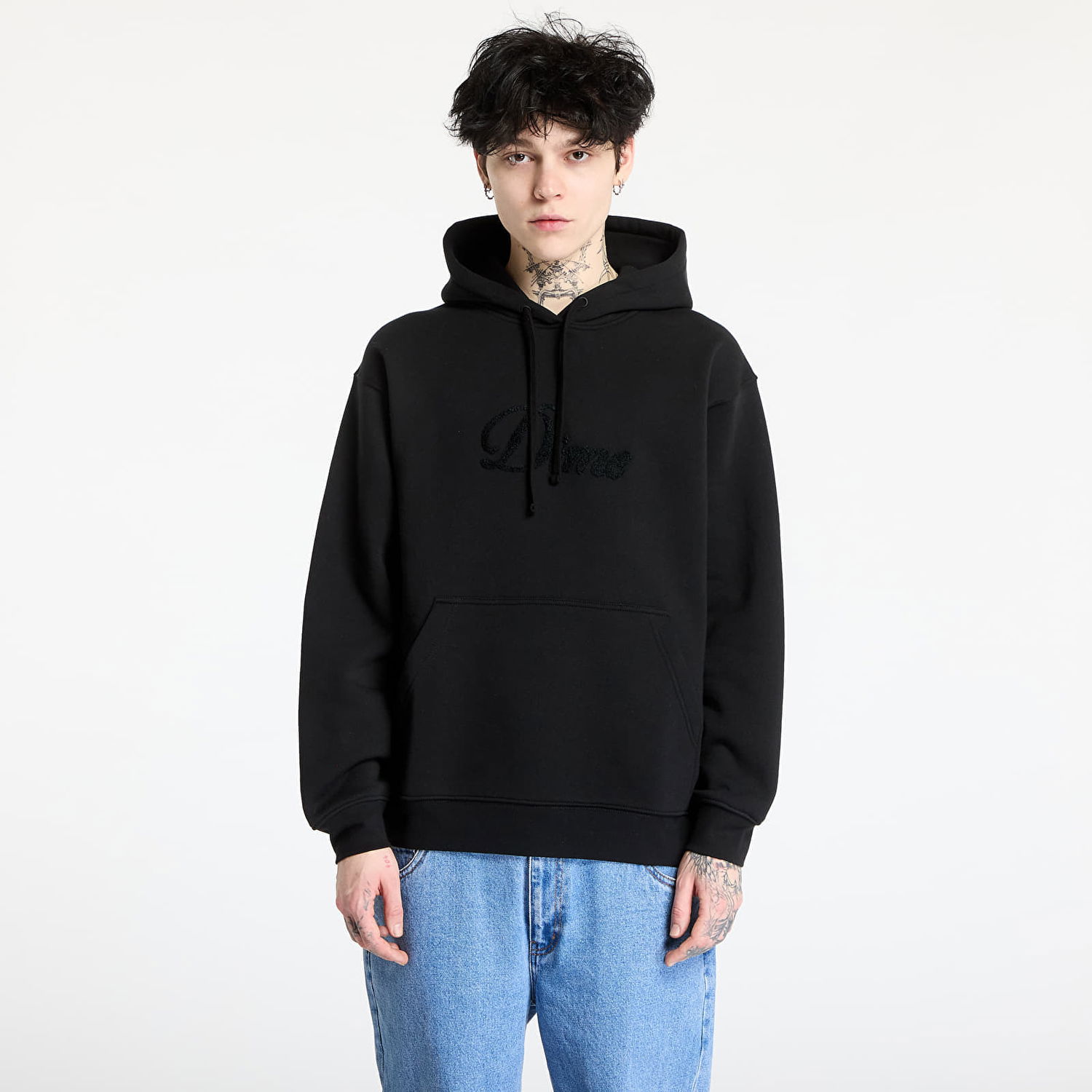 Sweatshirt Dime DIME Cursive Logo Hoodie Sort | DIMEHO2449BLK, 0