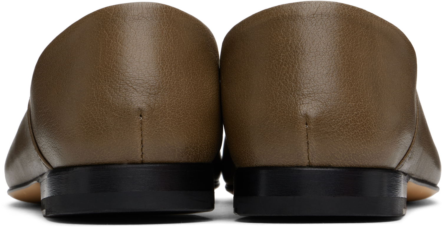 Sneakers og sko LEMAIRE LEMAIRE Leather Slippers Grøn | FO0144 LL0043, 1