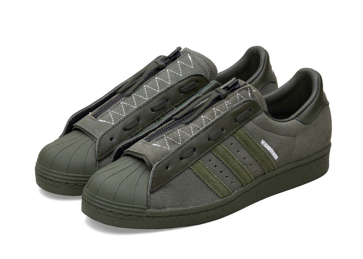 Sneakers og sko adidas Originals Superstar 80s Neighborhood Olive Grå | 212ADADN-FWM01, 0