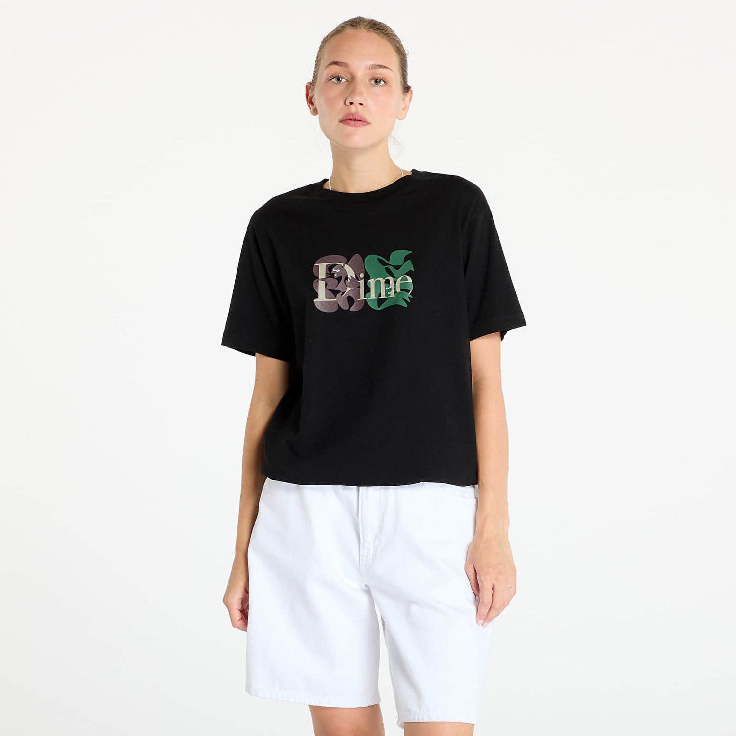 T-shirt Dime Classic Duo T-Shirt UNISEX Black Sort | DIMESU2428BLK, 1