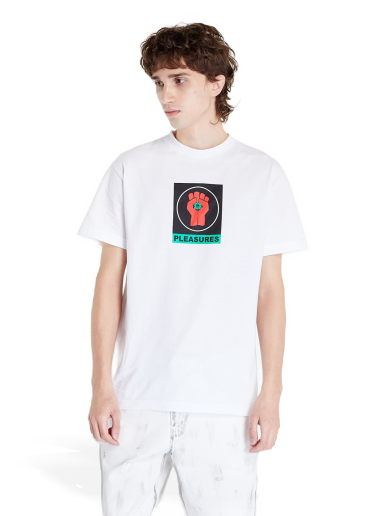 T-shirt Pleasures Badge T-Shirt Hvid | P22W053 WHITE