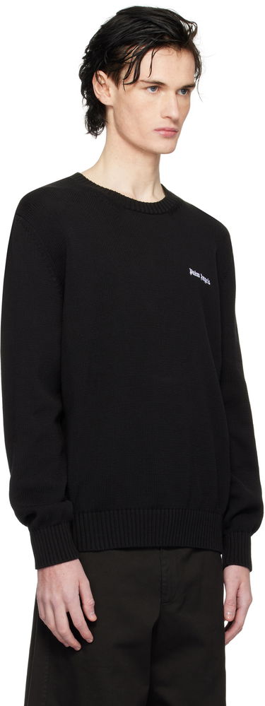 Sweater Palm Angels Logo Embroidered Sweater Sort | PMHE027C99KNI0021003, 1