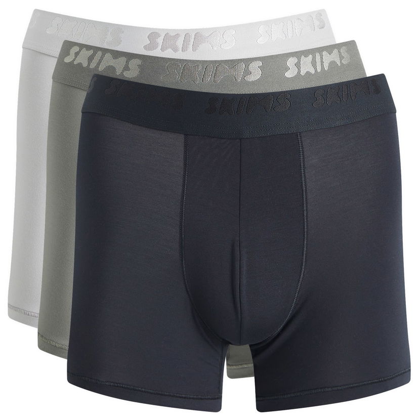 Boksere SKIMS 3" Boxer Brief 3-Pack, Size Large Grå | BO-BBR-5628M-GUN