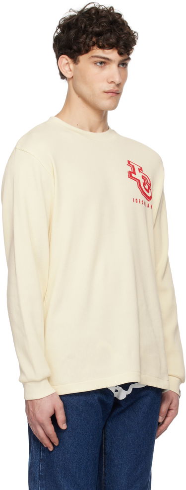 Sweater BBC IceCream ICECREAM Waffle Long Sleeve T-Shirt with Logo Beige | IC24454, 1