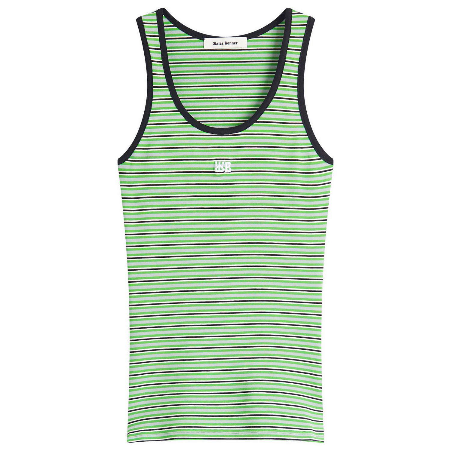 Tanktop Wales Bonner Wales Bonner Striped Tank Top Grøn | WS25JE38-JE06-0679, 0