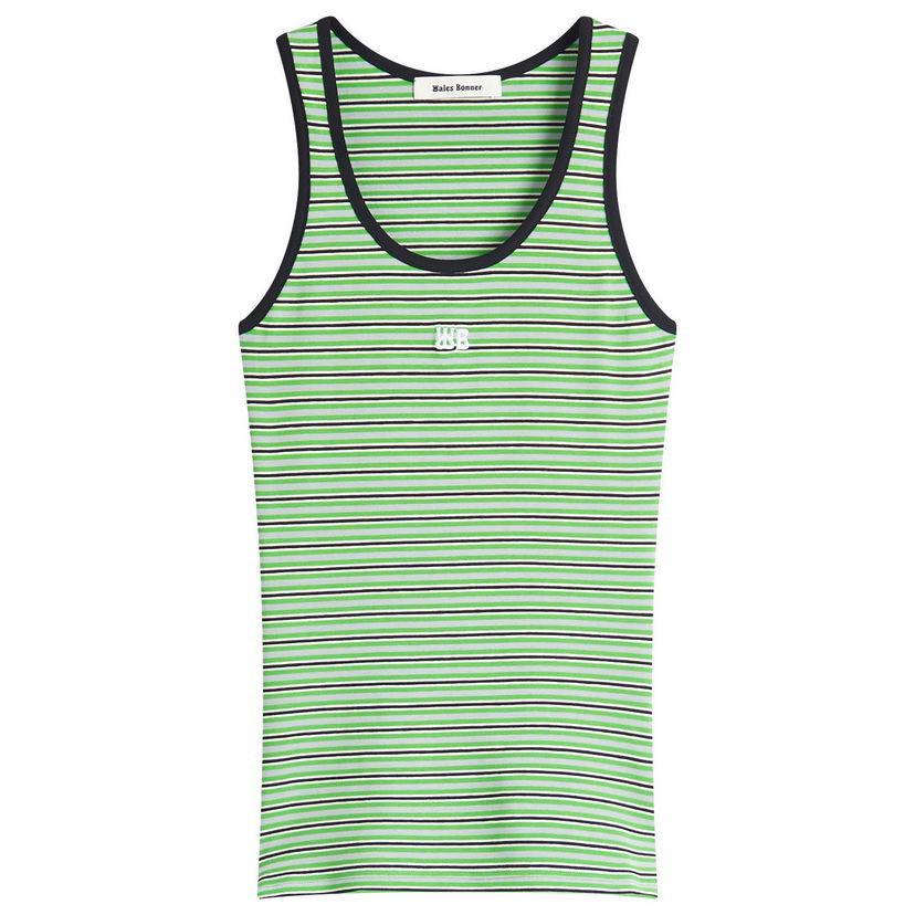 Tanktop Wales Bonner Wales Bonner Striped Tank Top Grøn | WS25JE38-JE06-0679