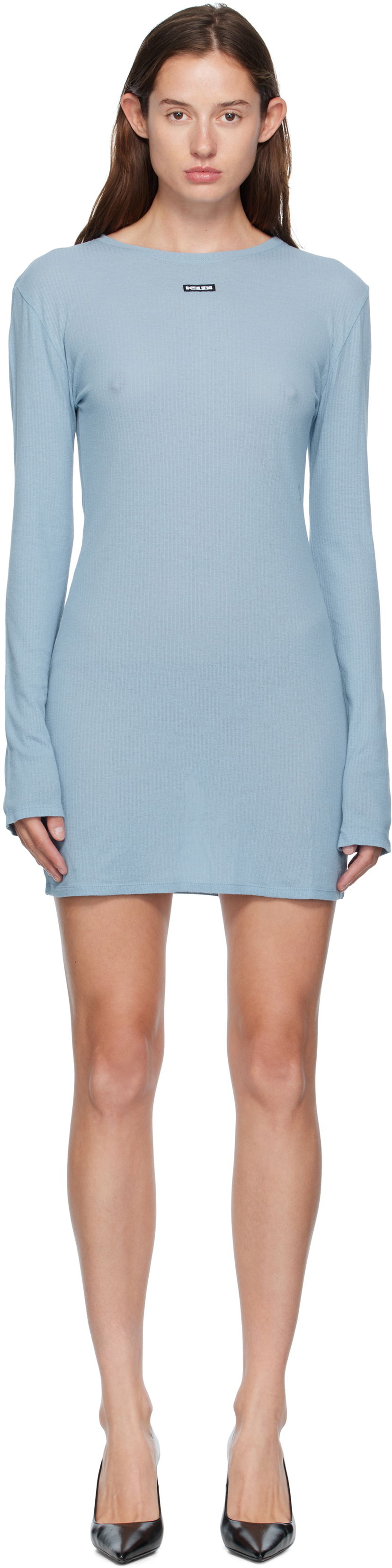 Kjole Ksubi Ksubi Crawford Long Sleeve Minidress Blå | WFA25DR008