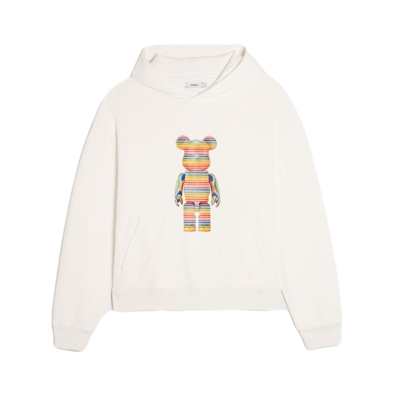 Sweatshirt PANGAIA Pangaia x Haroshi x Medicom Toy Recycling Hoodie Hvid | 752-148-0001, 0