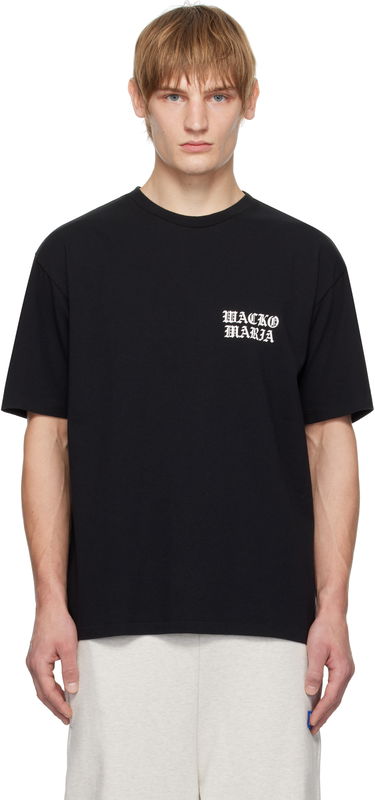 T-shirt WACKO MARIA Washed Black T-Shirt Sort | 24FW-WMT-WT02, 0