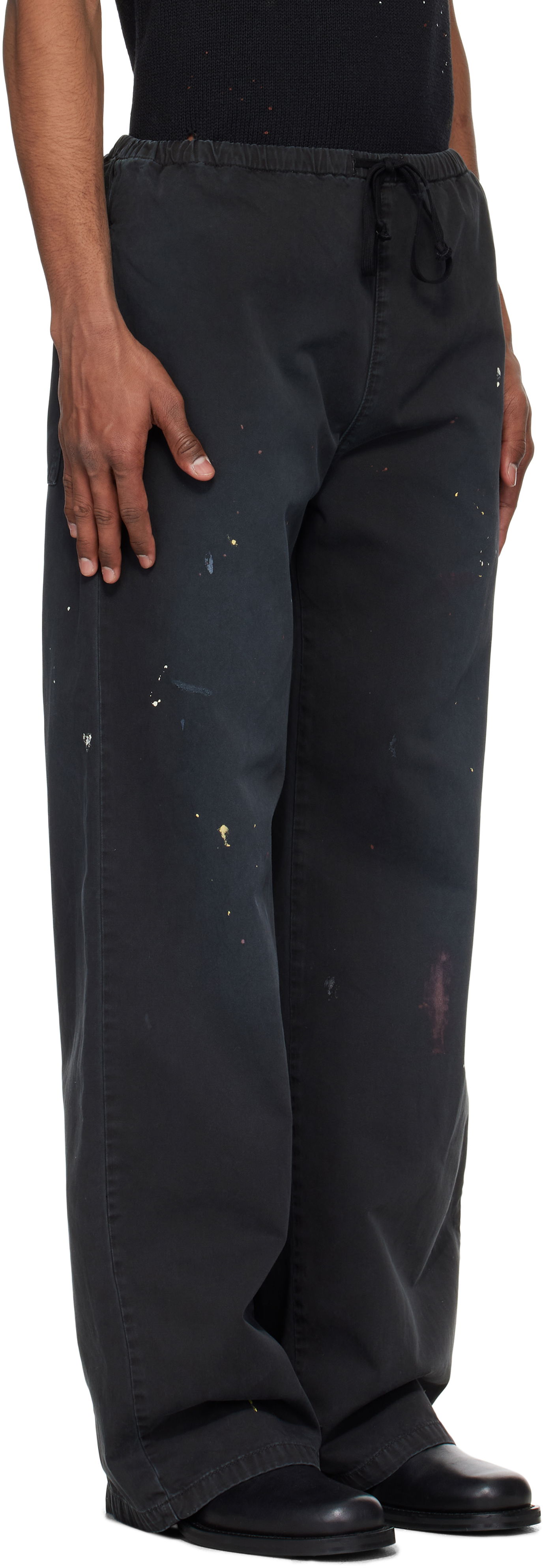 Joggingbukser Maison Margiela MM6 Maison Margiela Cotton Paint Splatter Trousers Sort | SH2KA0030 M35435, 1