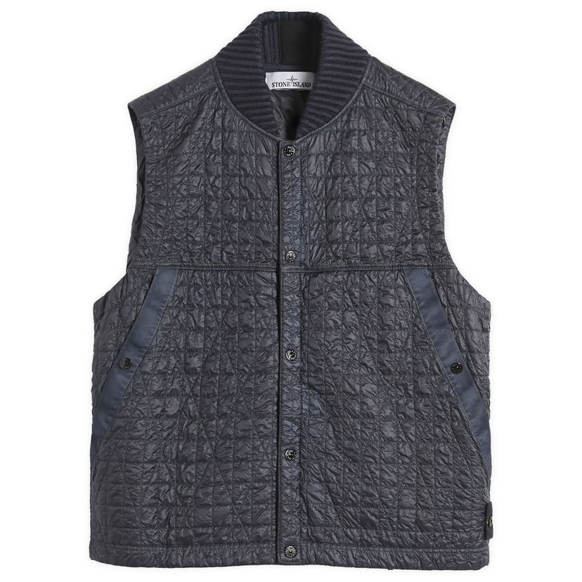 Vest Stone Island Crinkle Reps Quilted-TC Vest, Size Large Mørkeblå | K2S15G100005-V0026