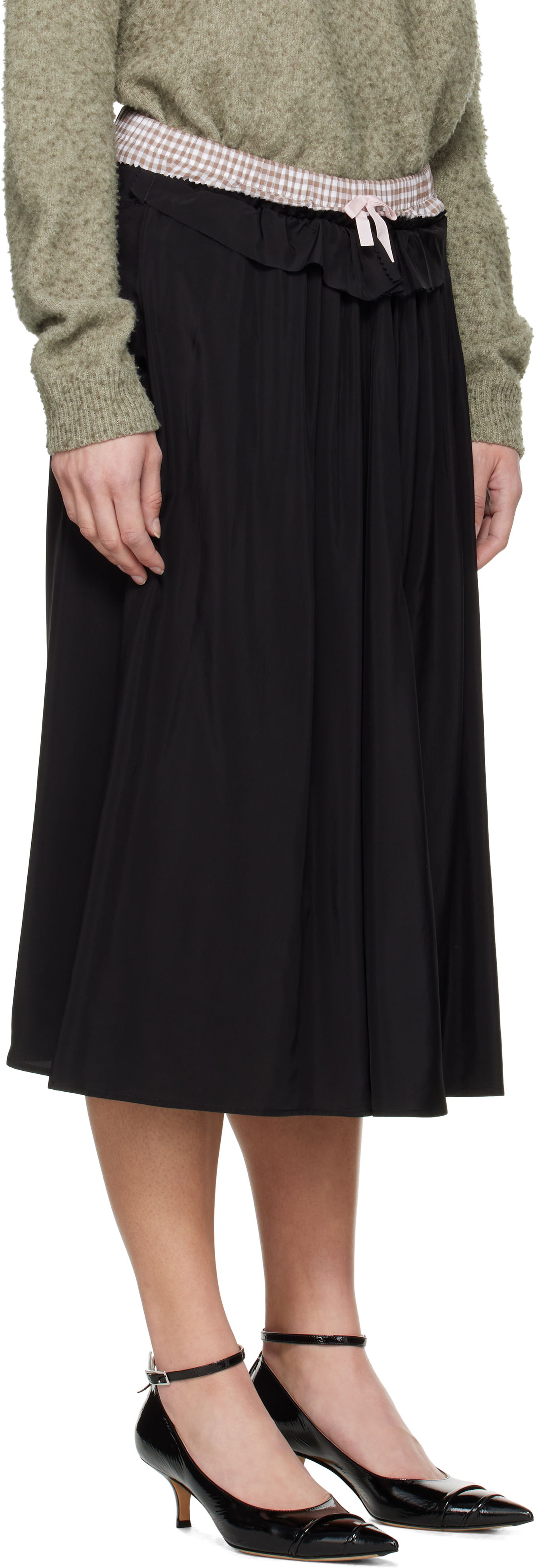 Nederdel Maison Margiela Maison Margiela 'Anonymity Of The Lining' Midi Skirt Sort | S51ME0034 S76632, 1