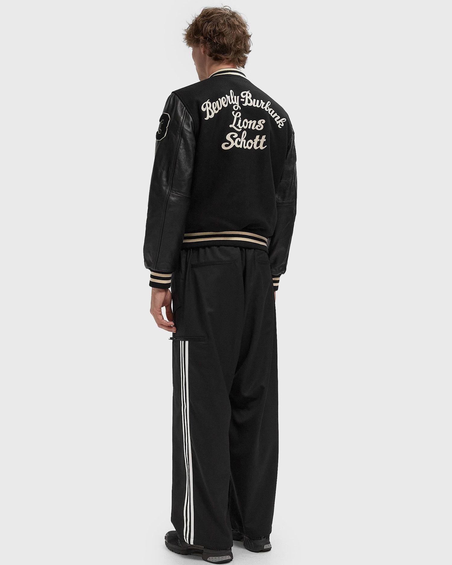 Bomberjakke Schott NYC Varsity Jacket Lower East Side Sort | LCBOWLER-BLACK, 1