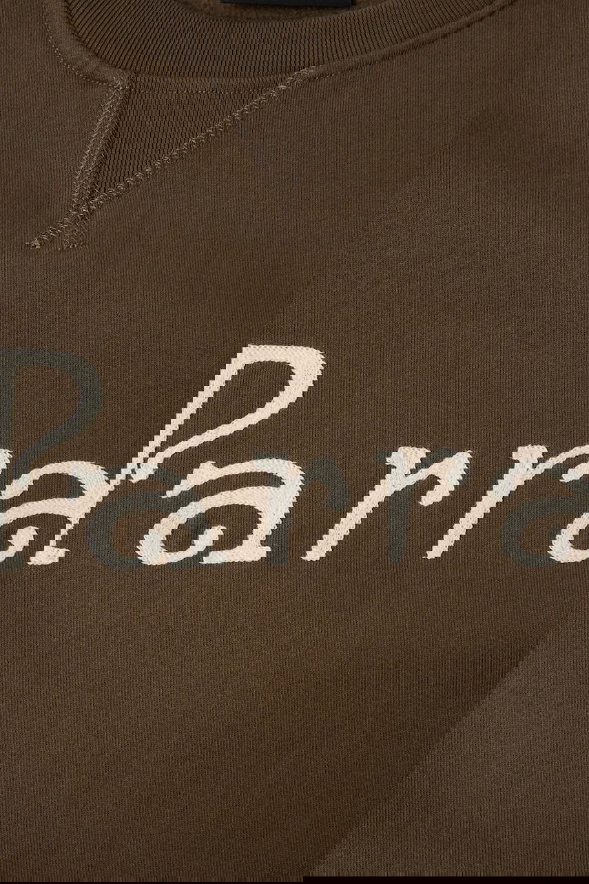 Sweatshirt By Parra Weird trad logo crew neck sweatshirt Brun | 54321, 1