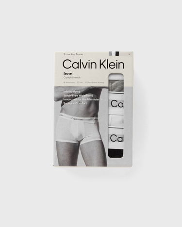 Boksere CALVIN KLEIN Calvin Klein Low Rise Trunk Underwear 3-Pack Grå | LV00NB4389MP1, 1