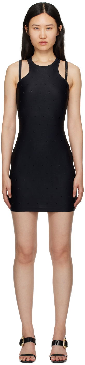 Kjole Versace Jeans Couture Crystal Midi Dress Sort | E76HAOE05_ECJXXE