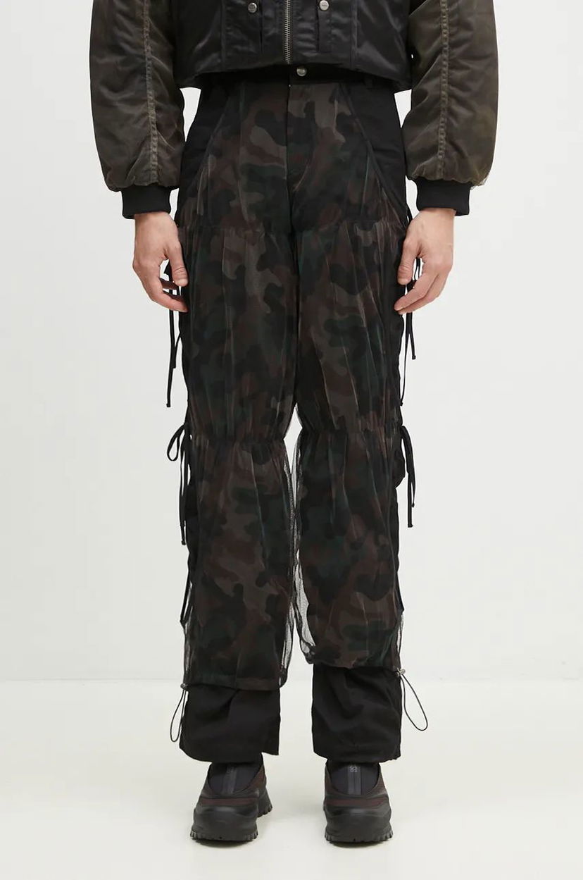Bukser Andersson Bell Camouflage Mesh Layered Tying Pants Sort | apa767w