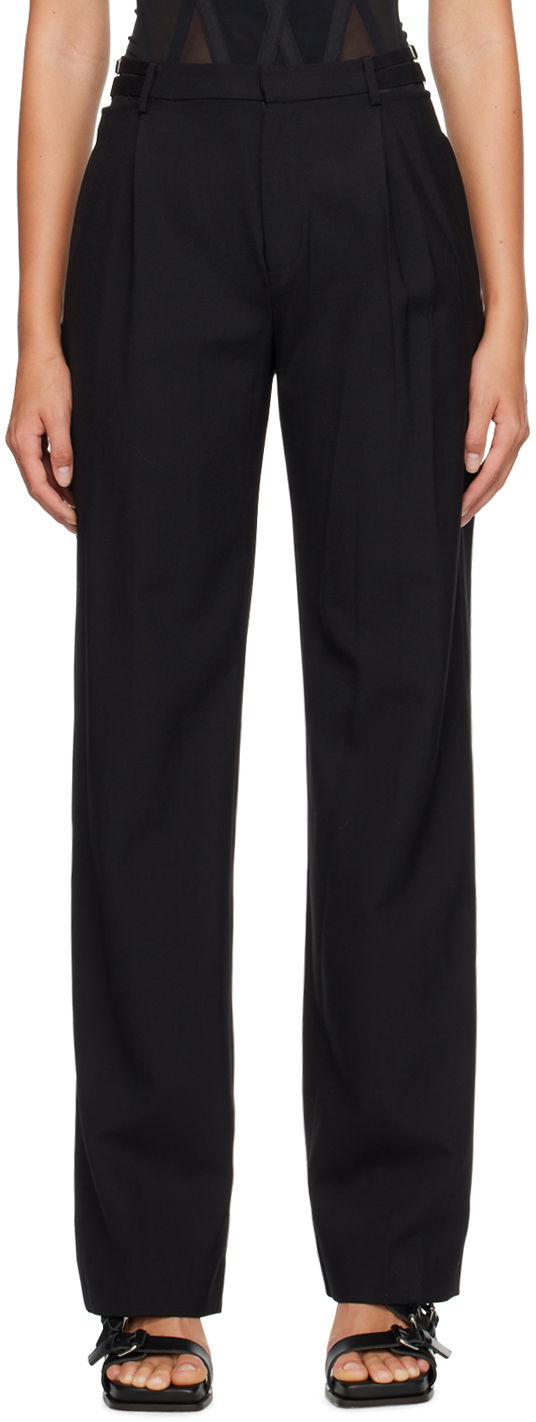 Bukser Dion Lee Black Lingerie High-Waist Dress Pants Sort | C2102R23