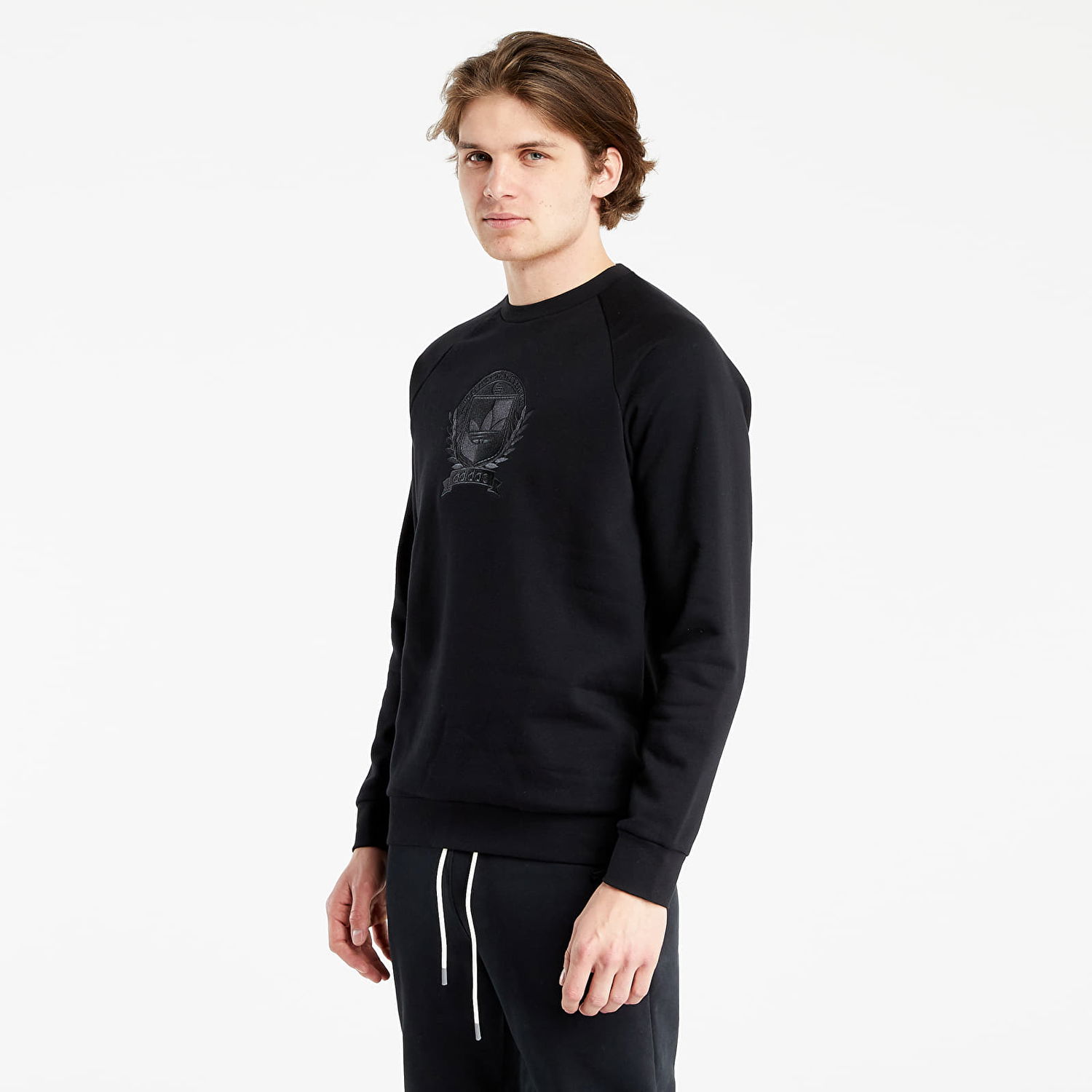 Sweatshirt adidas Originals Collegiate Crest Crew Sweatshirt Sort | H32144, 0